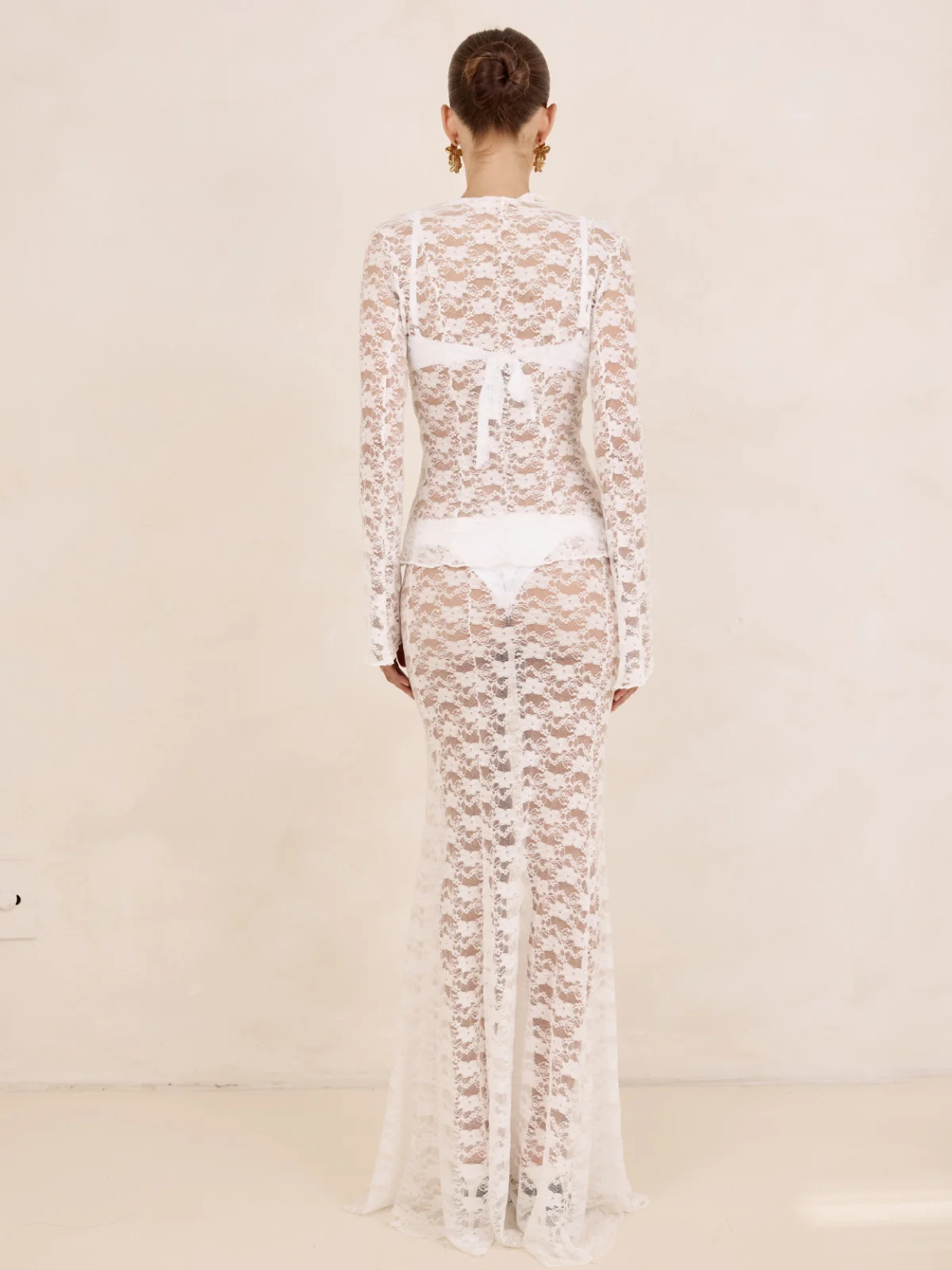 Melora Lace Maxi Skirt - White - Image 8